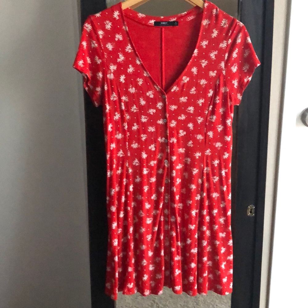 Red Obey Summer Dress